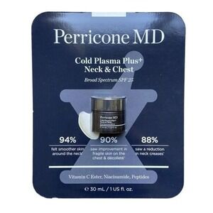 Perricone MD Cold Plasma Plus Neck Chest Broad Spectrum SPF 25 Moisturizer 1oz